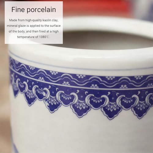 Porte-parapluie en porcelaine à grande capacité, porte-canne stable et robuste de 40 cm