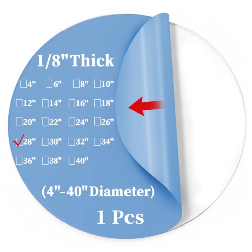 Image of iCAGY Round Acrylic Sheet Clear Plexiglass Sheets Circle Blank Plastic Disc