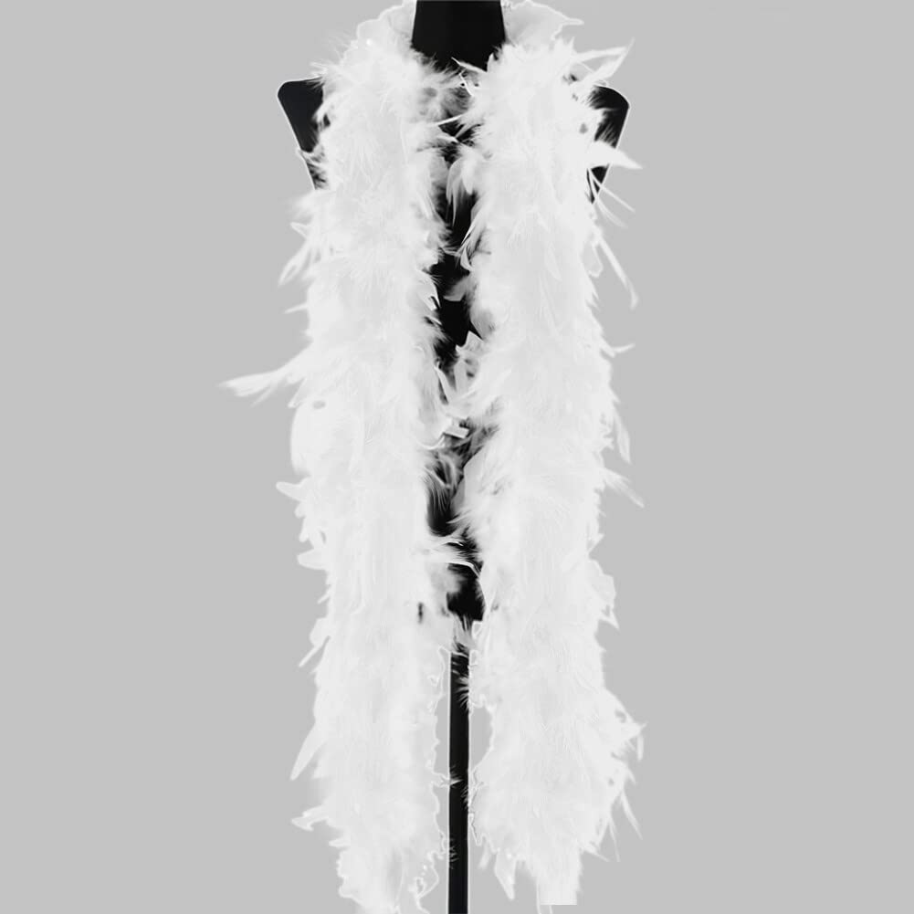 Boa Plumes Dinde Naturelles 2m - Accessoire Années 20, Carnaval, Fête Costumée Bleu