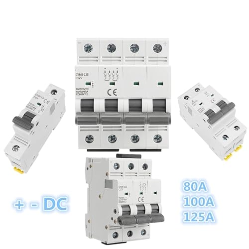Disyuntor DC 80A para riel DIN y proteccion de circuitos de 250V 7