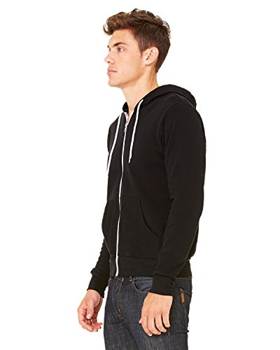 Bella Canvas Poly-Cotton Fleece Full-Zip Hoodie (3739) Black, XS4
