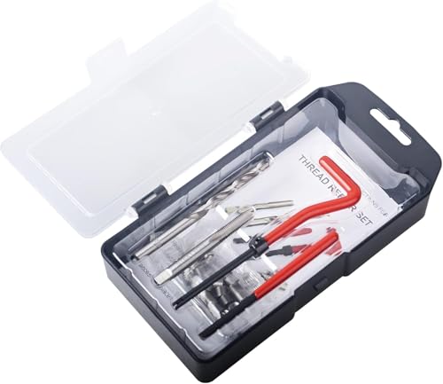 Rdrusean Thread Repair Kit M14x1.25mm Helicoil Restoring Thread Repair Tools Wire Insert Kit for Helicoil Type Internal Screw Holes Repairing (M14 x 1.25)