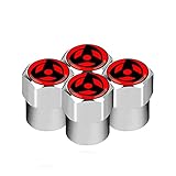 JWQI Anime Tire Valve Stem Caps, 4 Pack Car Tire Air Caps Cover, Hexagon Design Light-Weight Aluminum Alloy Screw-On Universal Auto Wheel Tire Stem Covers for Car, Truck, SUV, Motorcycle, Bike, Silver