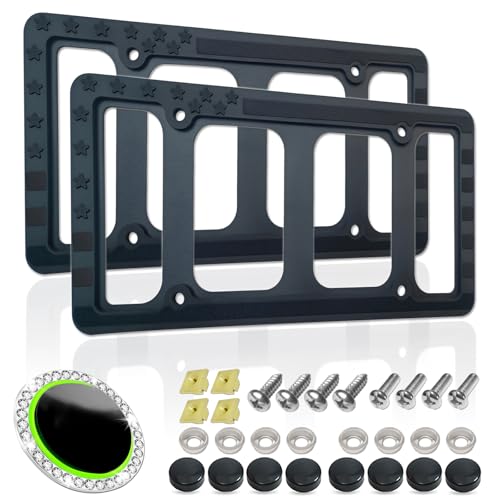 RCKJNJ Black Silicone American Flag Frame