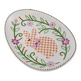 Un savoir-faire exceptionnel : chaque assiette à dessert ornée de motifs floraux et de lapins vintage peints à la main vous garantit une pièce décorative en céramique à la fois résistante et élégante