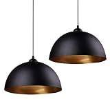 YIKEGE LICHT 2X Modern Industrial Metal Ceiling Pendant Light - Minimalist Ecopower Hanging Lighting