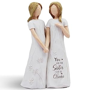 BORLESTA Best Friend Birthday Gifts for Women – Friendship Gifts for Women, Gifts for Friends Women, Sister Birthday Gifts, Bestie Gifts for Women – Friend Hand-Painted Figure