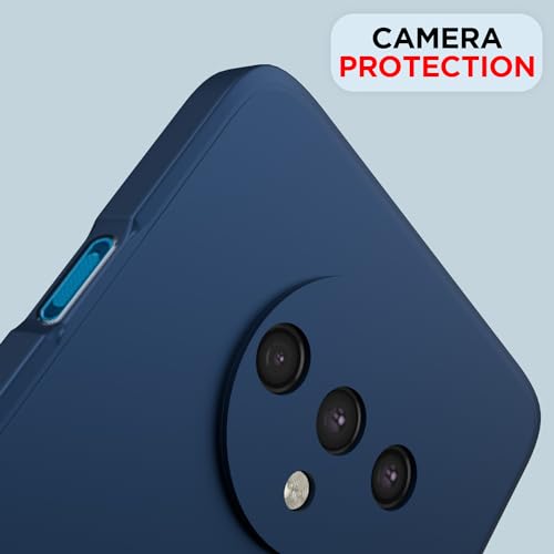 Image of Outlouders Back Cover for OnePlus 7T | Camera Protection | Durable Soft Matte Silicone Bumper Case (Blue)