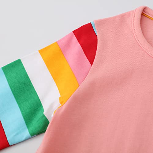 Toddler Girl Long Sleeve Dress Cotton Casual Basic Tunic Dresses Cartoon Applique Dress Kids Fall Winter Clothes4