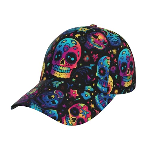 Gorra de béisbol de calavera transpirable para evitar el sudor y el sol en verano