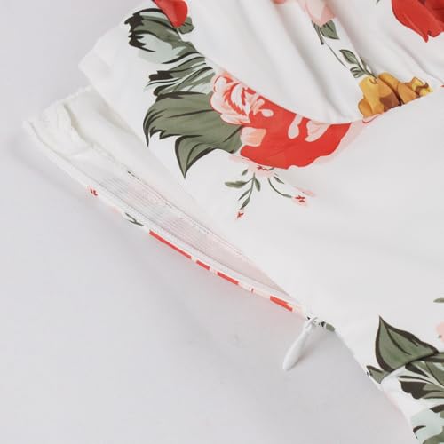Image of ABEHIK Women Floral Corset Dress Summer Dress 2026 Boho Flowy Slit Lace Up Midi Dresses Going Out A Line Casual Sundress
