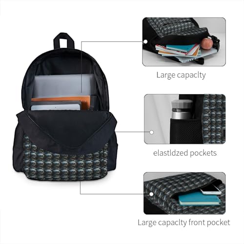 Mochila para adulto con estampado de calavera resistente al agua miniatura 4