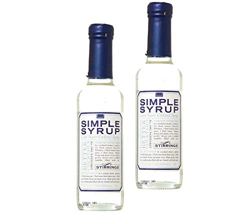 Stirrings Pure Cane Simple Syrup Cocktail Mixer, 2-Pack 12 ounce Bottle
