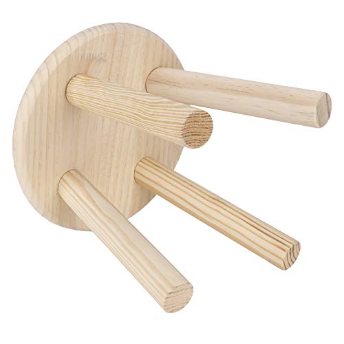 Tabouret rond assemblé couleur bois à usages multiples pour la maison