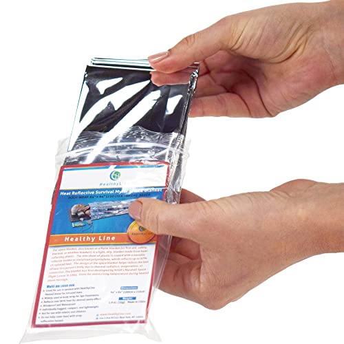 Image of HealthyLine Emergency Mylar Thermal Sleeping Bag, 10-Pack