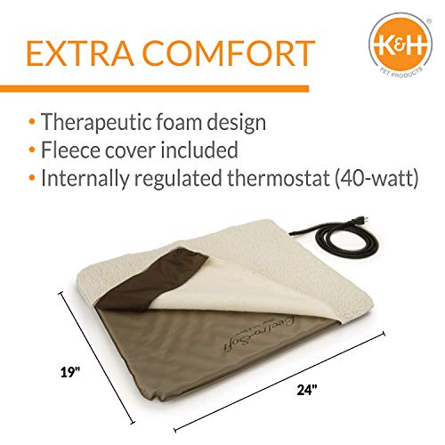 K&H Pet Products Outdoor Heated Dog Pad Tan Medium 19 X 24 Inches #TOP1