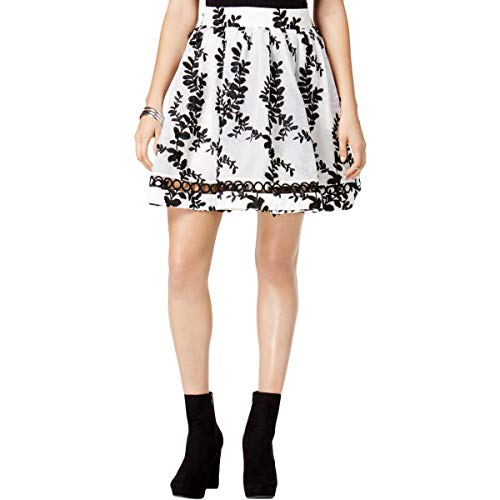 Mare Mare Womens Mesh Party Mini Skirt B/W M White/Black