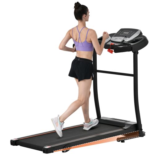 Image of Walking Pad Treadmill Quiet Foldable | 2.5HP 3-Level Incline 300LBS Capacity | Compact Design Small Spaces | Easy Storage Home Use Walking Jogging
