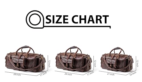 28 Inch Full Grain Leather Duffle