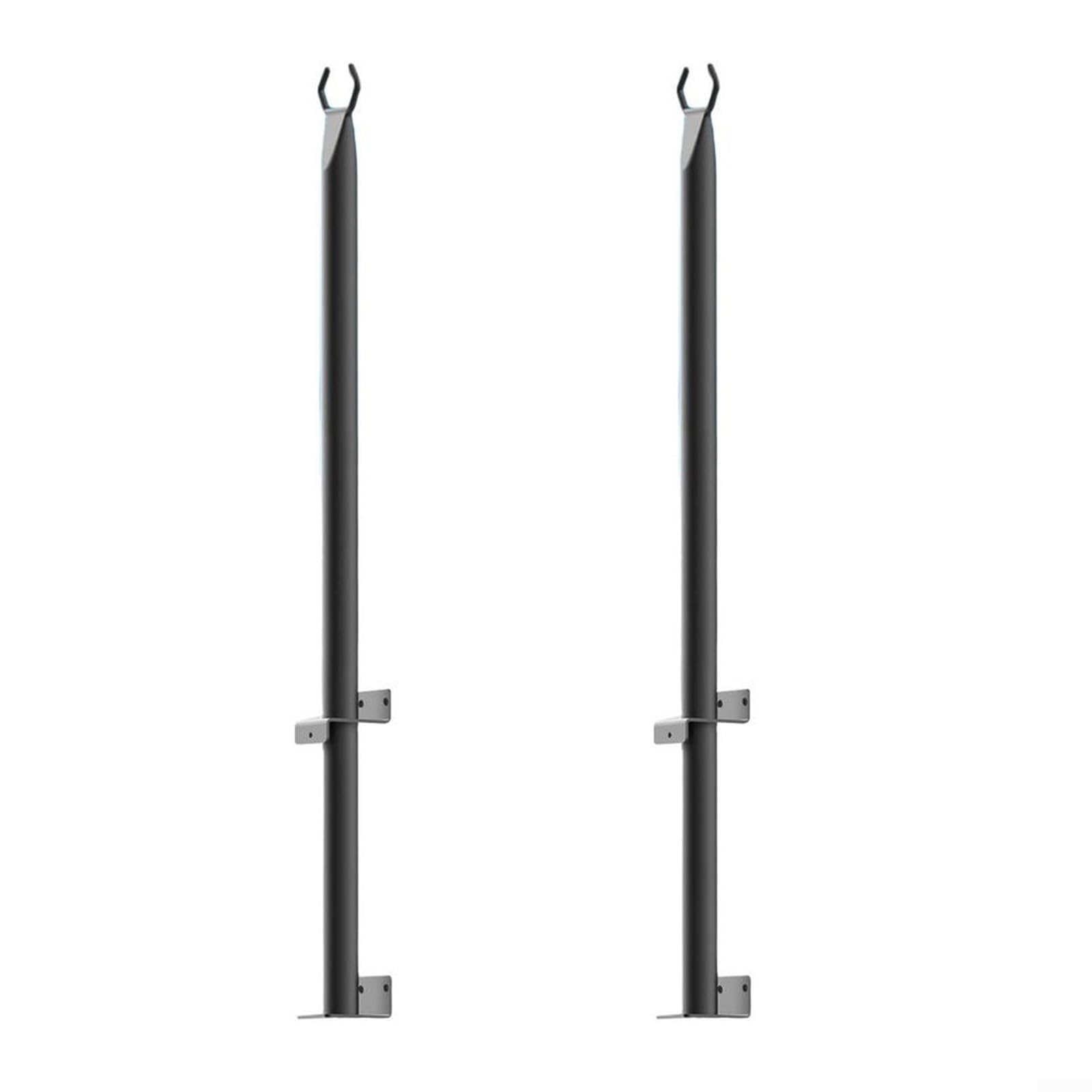 Postes para luces exteriores de 4 pies en acero negro resistente para jardín y terraza