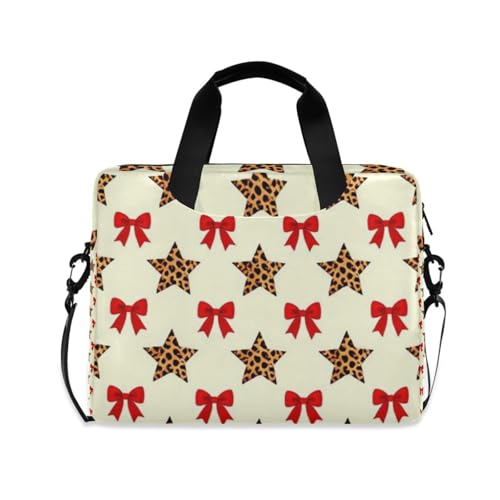 Portafolios de 15.6 pulgadas con lazo estrella maletín beige para tablet