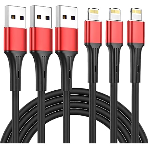 Durcord iPhone Charger, [MFi Certified ] 2Pack 10FT Lightning to USB A Cable, [Upgrade] Fast iPhone Charging Cord Cable Compatible with iPhone 11/11 Pro/11 Pro Max/X/XS/XR/XS Max/8/8 Plus(Red) Cover