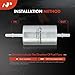 A-Premium Fuel Filter Compatible with Mazda 3 2011-2012, 3 Sport 2011-2014 & Volvo C70 2008-2011, C30 2007-2013, S40 2004-2011, V50 2005-2010, 2.0L 2.4L 2.5L