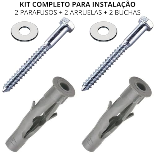 Suporte Mangueira Enrolador Com Kit Instalação Jardim Acompanha Parafusos Buchas e Arruelas Para Ins