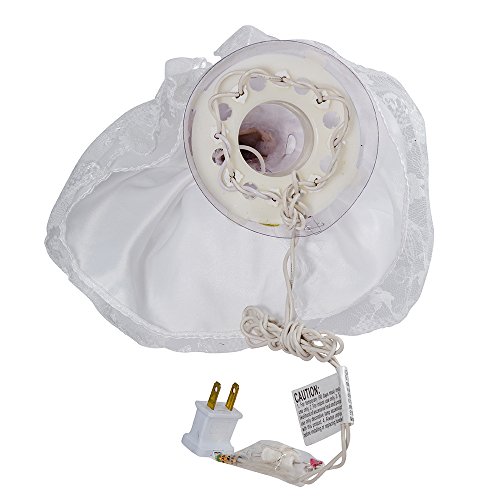 Kurt Adler 10-Light 9-Inch White Angel Treetop #TOP7