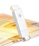 Luz Lectura,Lampara Lectura Libro 2 luces LED recargables por USB for libros, 1800K-6000K, luz de escritorio portátil con clip, 500mAh, luz de lectura, brillo ajustable, 15 velocidades(X-92 Light)