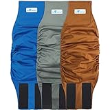 Paw Inspired 3ct Male Dog Wraps Washable, Belly Band for Dogs | Washable Dog Diapers, Reusable Male