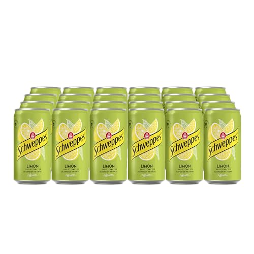 Schweppes Limón Refresco Bebida Refrescante - Lata, Pack 24 x 25 cl