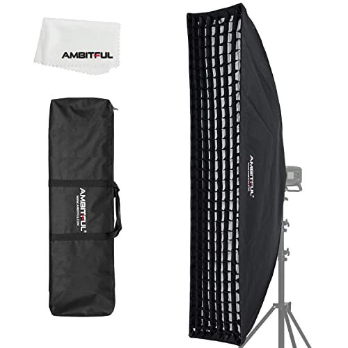 AMBITFUL FW35x160 35x160cm Strip Honeycomb Grid Bowens softbox, with Honeycomb Grid + Carrying Bag, for Bowens Mount Lamp