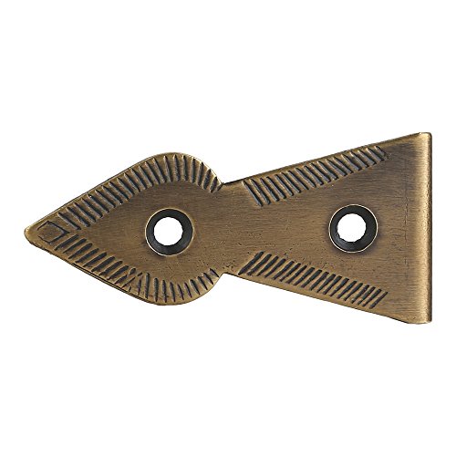 Image of Set of 4 Brass 90 Degree Spade Trunk Corners, Antique Brass Finish, Edge Guard Table Cabinet Protector, Solid Metal Furniture Decor, Decorative Corner Brackets