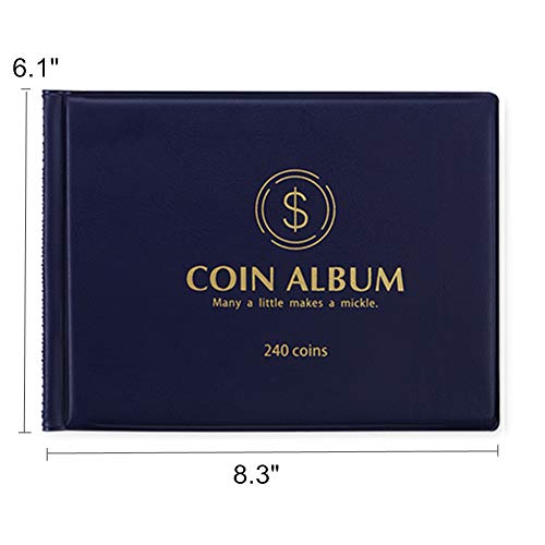 Álbum de monedas MUDOR de 240 bolsillos para coleccionistas y numismática 5