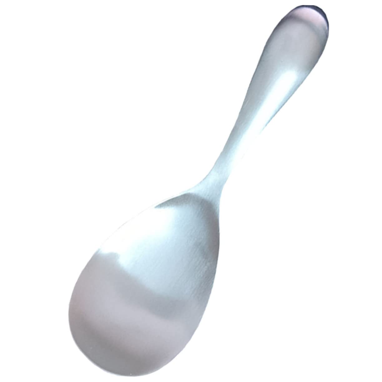 Mikinona Wear Resistant Stainless Steel Rice Spoon Mirror Polished Rice Paddle Reusable Rice Scooper for Home Hotel and Restaurant Use Ergonomic Design for Effortless Serving