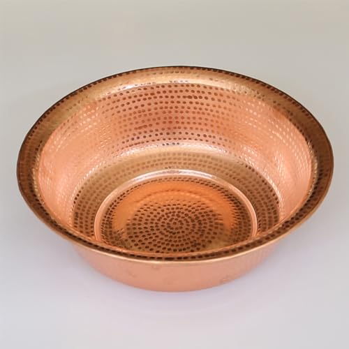 Bacinilla de cobre pura artesanal para spa de pies 41cm miniatura 3