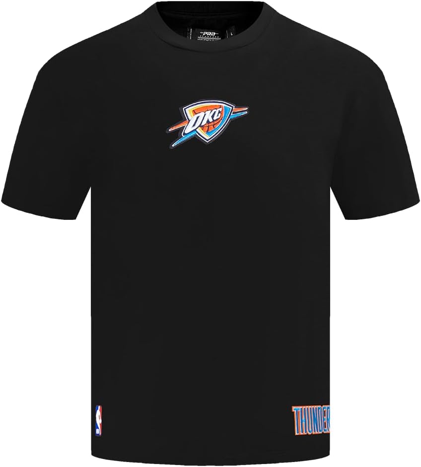 Pro Standard Mens NBA Oklahoma City Thunder Wingspan Short Sleeve Tee Black L - Image 2