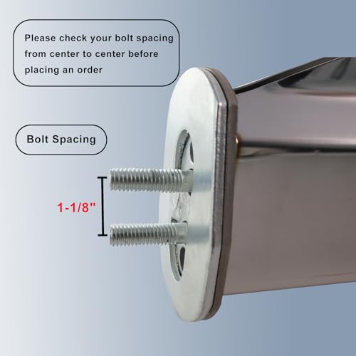 Image of 2 Pack Stainless Steel Heavy Duty Straight Spring Loaded Mud Flap Hanger Bracket Mudflap Holder Set for Semi Trucks 1-1 /8 inch Bolt Spacing 29.5 inch Length with Reflective Tapes