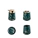 Set di accessori da bagno creativi in ceramica, set di accessori da bagno in marmo ceramico, accessori da bagno inclusi portasapone dispenser sapone tazza portaspazzolino (verde scuro (4 pezzi))
