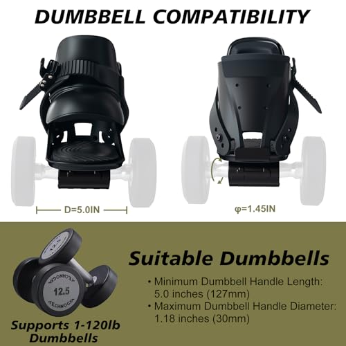Image of Foot Dumbbell Attachment, Dumbbell Weights for Legs Holder, Weight Training for Legs, Adjustable│1-120 lbs, Leg&Core&All Around Workout, Left /Right Foot