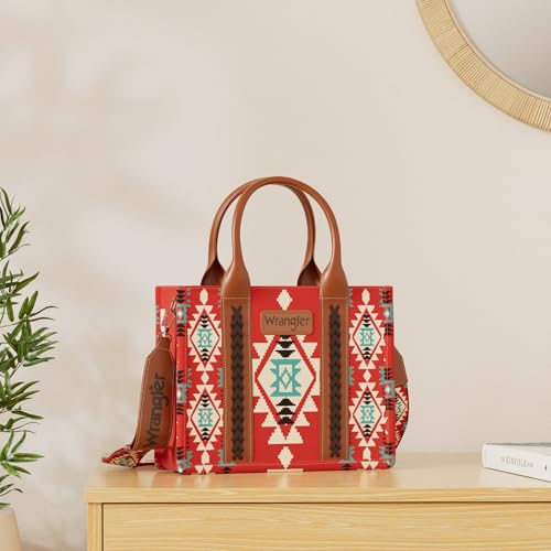 Image of Wrangler Aztec Tote Bag for Women Boho Shoulder Purses and Handbags