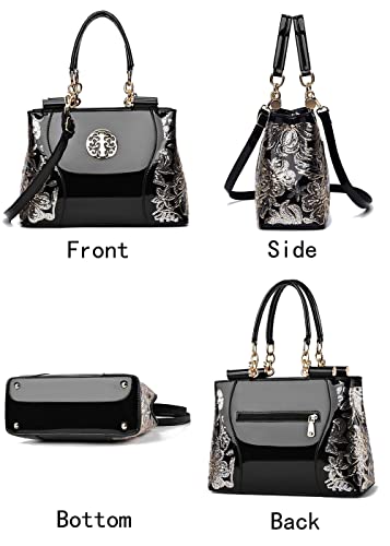 Bolso Tote Mujer Sintético Brillante Tipo Hobo miniatura 4