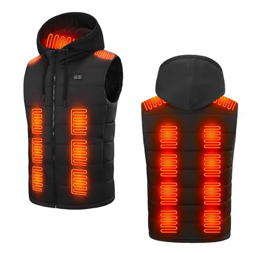 Image of KOCASO Heated Vest for Men and Women, 17 Heating Zones 3 Heated Levels USB & DC Dual Power Supply