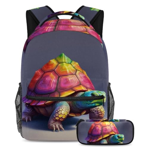 Sac à dos tortue colorée grand volume pour soulager le dos des élèves