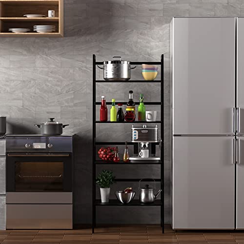 Wtz Bookshelf Book Shelf, Bookcase Storage Shelves Book Case, Ladder Shelf For Bedroom, Living Room, Office Mc-801(Black) #TOP1