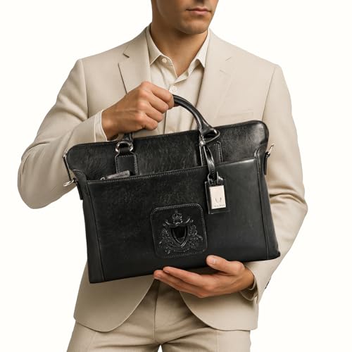 Image of Hidesign CARNEGIE 01 Genuine Leather Men's Laptop Bag