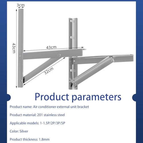 Support climatiseur charge 280kg rigide à structure triangle - 8