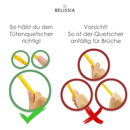 Belissia 2 Stück - Tütenquetscher | Abstreifer/Ausquetscher für Nassfutter Beutel | Lavendel | Spülmaschinenfeste Entleerungshilfe für Nassfutter in Sauce oder Gelee | Restloses entleeren der Beutel