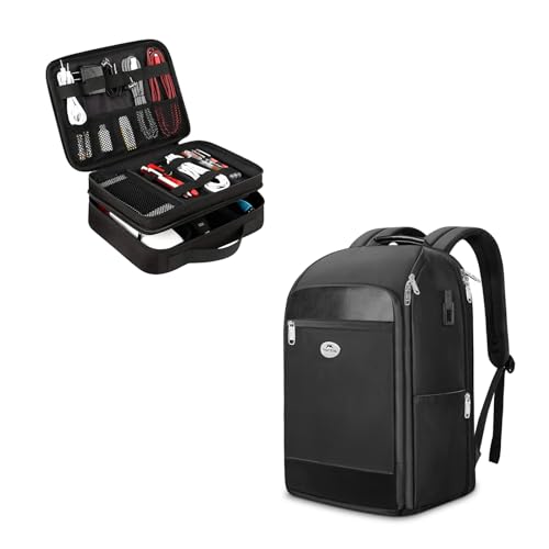 MATEIN-Multifunctional-Electronic-Bag-Portable-Waterproof-Cable-Pouch-Storage-Laptop-Backpack-for-Men-50L-Expandable-Business-Carry-on-Backpack-with-USB-Port-Wet-Bag